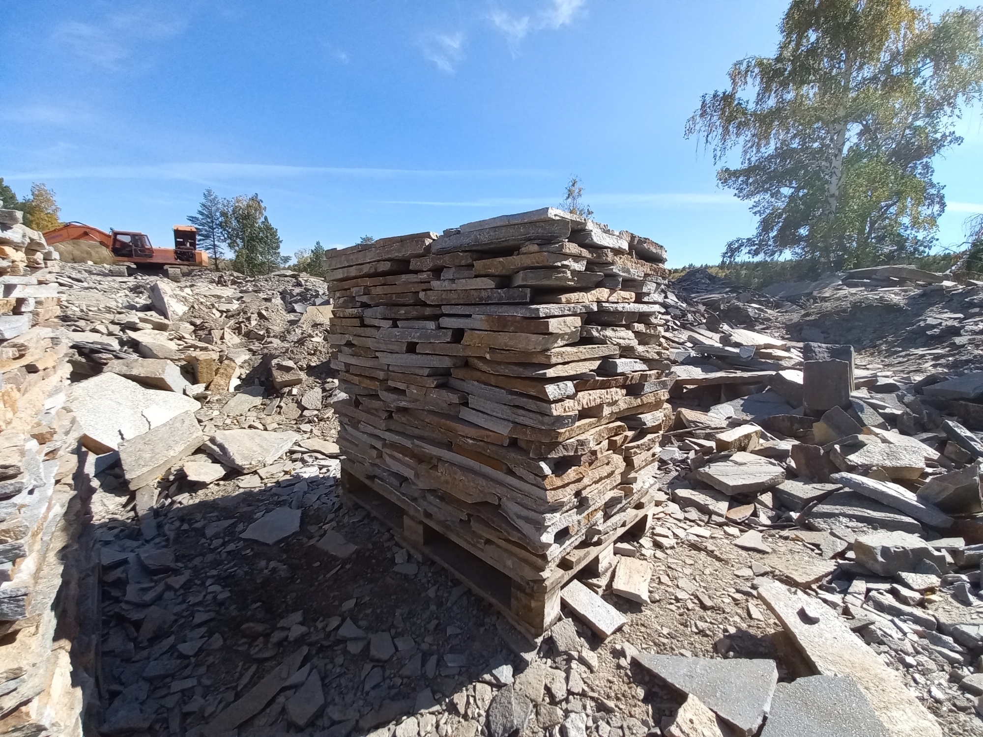 Плитняк златолит серебристый для мощения на бетон купить в Щёлково