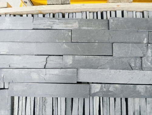 Плитка чёрная из натурального камня фасадная 30 см * 5 см, толщина 7 мм -30 мм купить в Щёлково