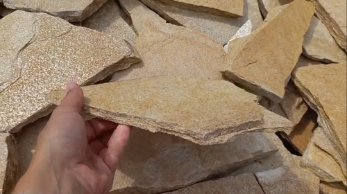 Плитняк златолит жёлтый для фасада 1,5-3 см купить в Щёлково